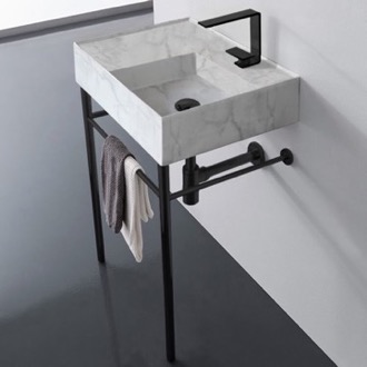 Console Bathroom Sink Small Modern Console Sink, Marble Style Sink, 24